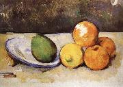and fruit have a plate of still life, Paul Cezanne